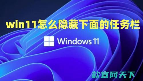 win11怎么隐藏下面的任务栏 win11如何隐藏底部任务栏